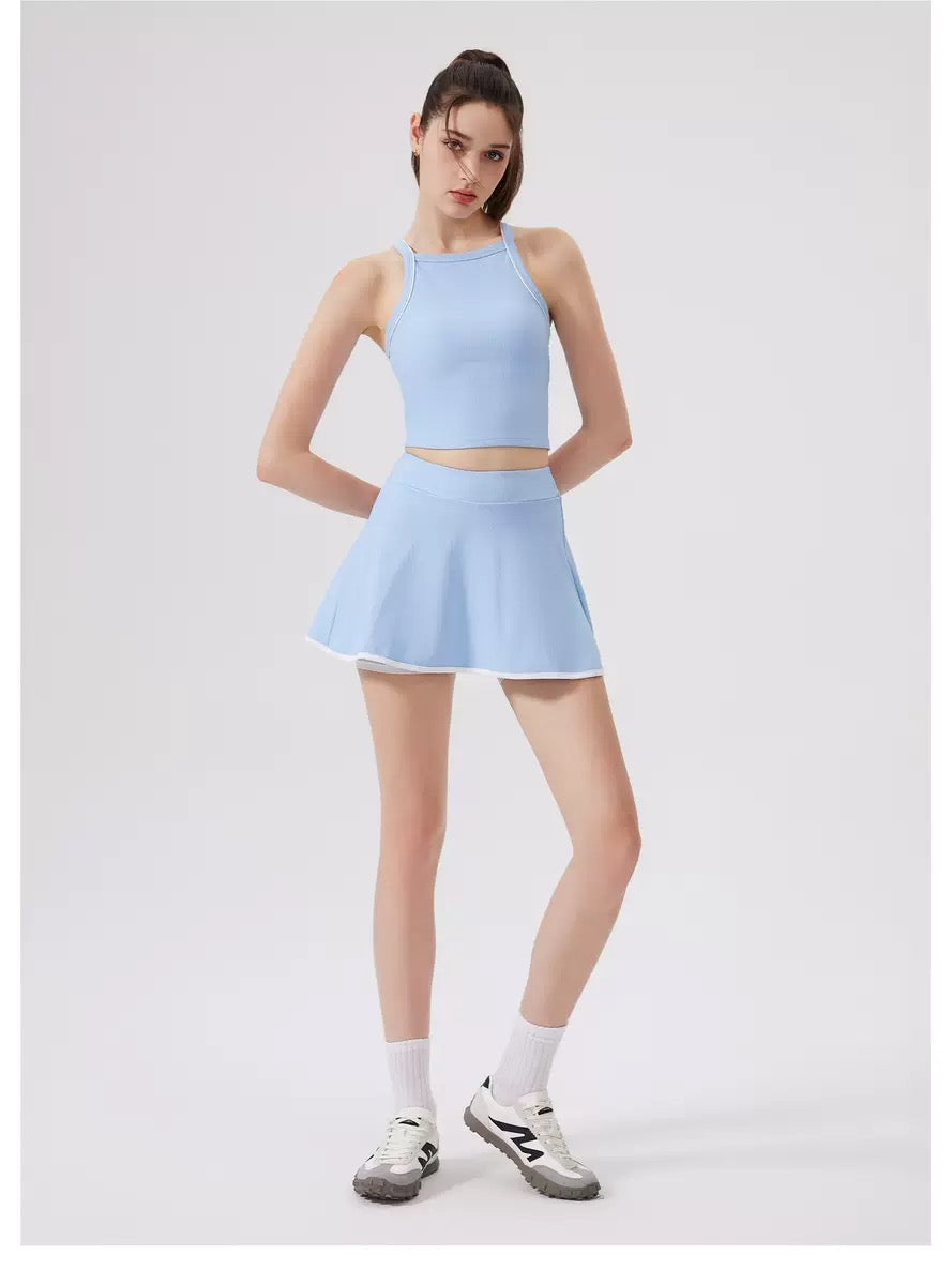 「Rosé」Ribbed Skirt for Dance Tennis Yoga Daily